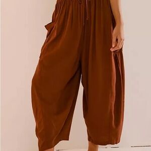 Free People Quinn Women's Rust Wide-Leg Pants